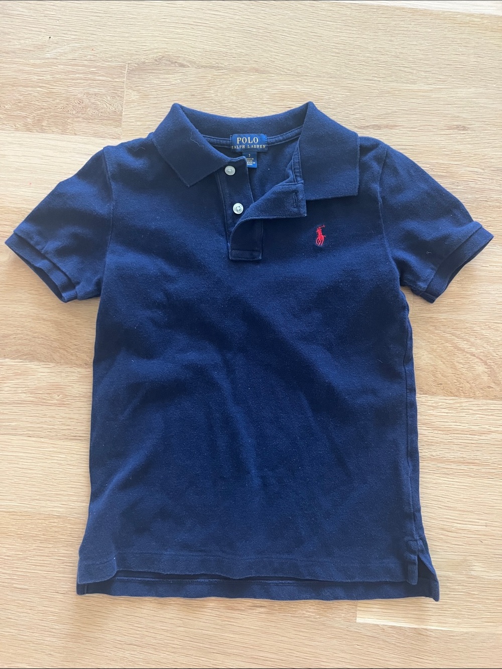 Polo by Ralph Lauren Navy Short-Sleeve Polo with Red Pony